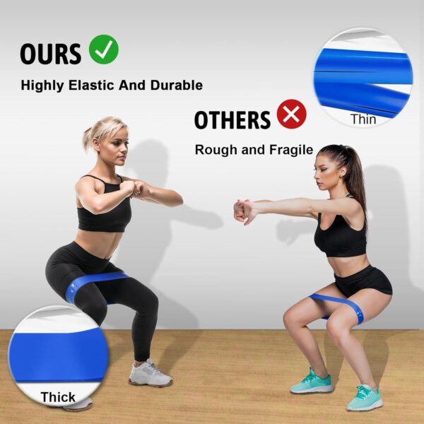 Resistance Bands for Working Out, Exercise Bands Resistance Bands Set with 5 Resistance Levels, Multi-Colored Workout Bands for Indoor and Outdoor Fitness, Leg Strength Training, Rehab, Yoga - Image 4