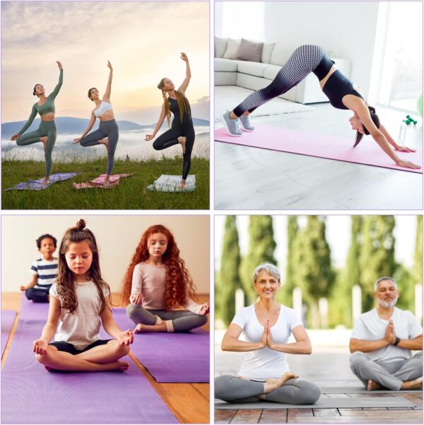 Funtery 16 Pcs Thick Yoga Mat Bulk, 68'' x 24'' x 3mm Exercise Workout Mat Non Slip Fitness Yoga Pad for Women Gym Home Yoga Pilates, Easy to Clean, Durable - Image 7