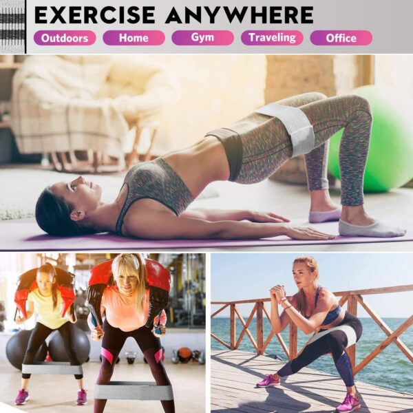 Renoj Resistance Bands, Exercise Workout Bands for Women and Men, 3 Set of Stretch Bands for Booty Legs, Pilates Flexbands - Image 5