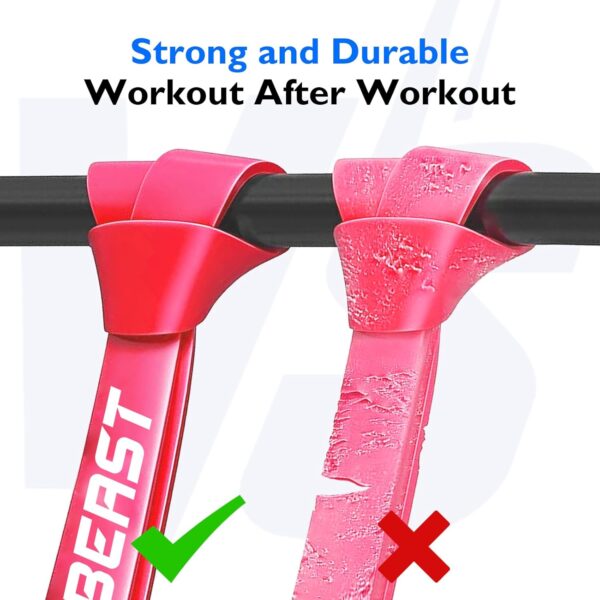 FitBeast Resistance Bands Set, 6 Different Levels, Pull Up Assist Bands for Strength Training, Crossfit, Powerlifting, Muscle Toning, Yoga, Mobility Exercises, Rehabilitation, Full-Body Workout - Image 5