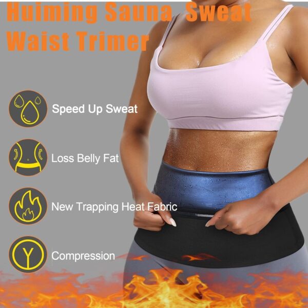 huiming Sauna Suit Waist Trimmer for Women Waist Trainer sweat band for stomach Belt Lower Belly Plus Size - Image 4