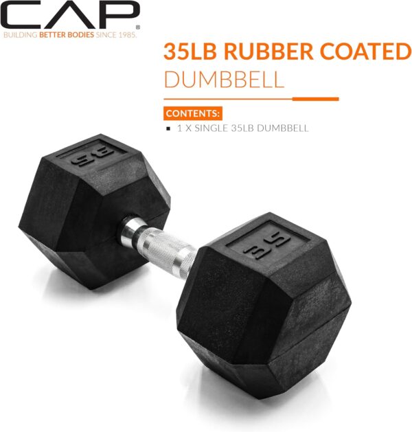CAP Barbell Coated Hex Dumbbell Weight | Multiple Options - Image 2