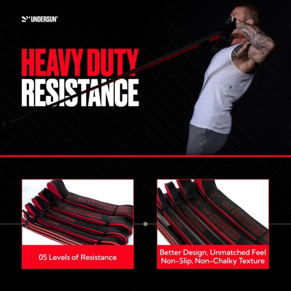 Undersun Resistance Bands for Working Out | Heavy Resistance Bands for Strength Training & Pull Up Assistance | Indoor/Outdoor, Gym, Home Exercise Bands Resistance - Image 5