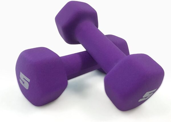 CAP Barbell 32 LB Set of Neoprene Dumbbells with Rack - Image 3