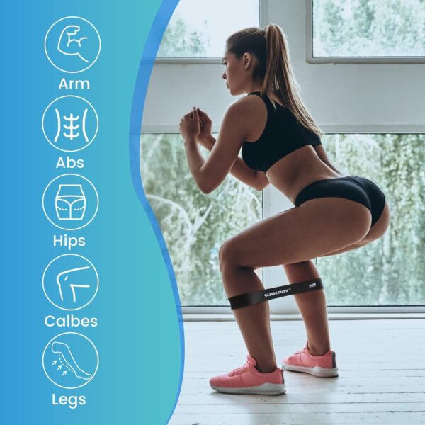 Resistance Bands for Working Out Exercise Loop Bands Workout Bands Set for Men Women Body Stretching, Crossfit Training, Home Workout, Physical Therapy, Booty Legs, Set of 5 - Image 4
