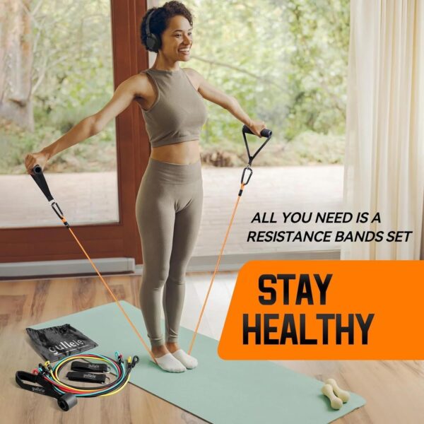 Resistance Bands, Exercise Bands, Workout Bands, Resistance Bands for Working Out with Handles for Men and Women, Exercising Bands for Fitness Weights Work Out at Home - Image 4