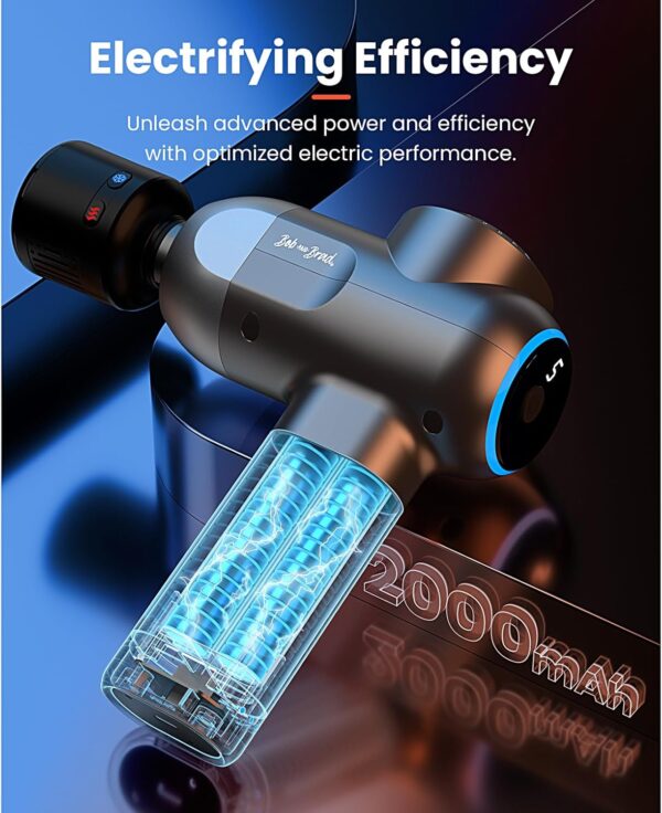 BOB AND BRAD C2 Pro Massage Gun with Heat and Cold Therapy, Mini Massager Gun Deep Tissue, Heated Professional Electric Back Massager for Athletes, Handheld Massager, FSA and HSA Eligible - Image 7