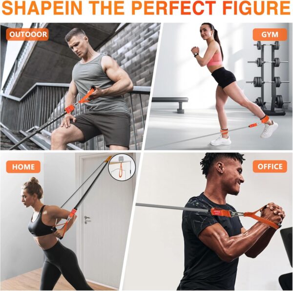 Resistance Bands,Heavy Exercise Bands with Handles, Door Anchor, Legs Ankle Straps, 300/240/360LBS Workout Bands for Men and Women Fitness, Heavy Resistance Training, Home Workout Set - Image 6