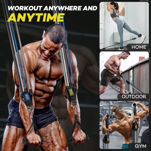 Heavy Resistance Bands for Working Out, NITEEN Resistance Bands with Handles Weight Exercise Bands for Men Women, Workout Bands with Door Anchor and Ankle Straps Strength Training Equipment - Image 5