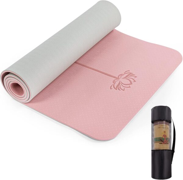 UMINEUX Yoga Mat Extra Thick 1/3'' Non Slip Yoga Mats for Women Eco Friendly TPE Fitness Exercise Mat with Carrying Sling & Storage Bag