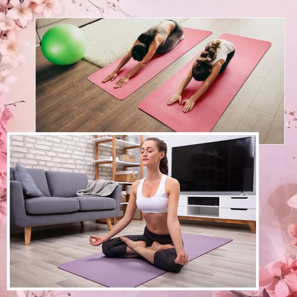 Timgle 12 Pack 68" x 24" Yoga Mat Bulk, 4mm Thick Extra Long Assorted Colors Sports Mat Anti Slip Tear Resistant Exercise Yoga Mat Set for Fitness Stretching Home Workout Gym and Studio - Image 4