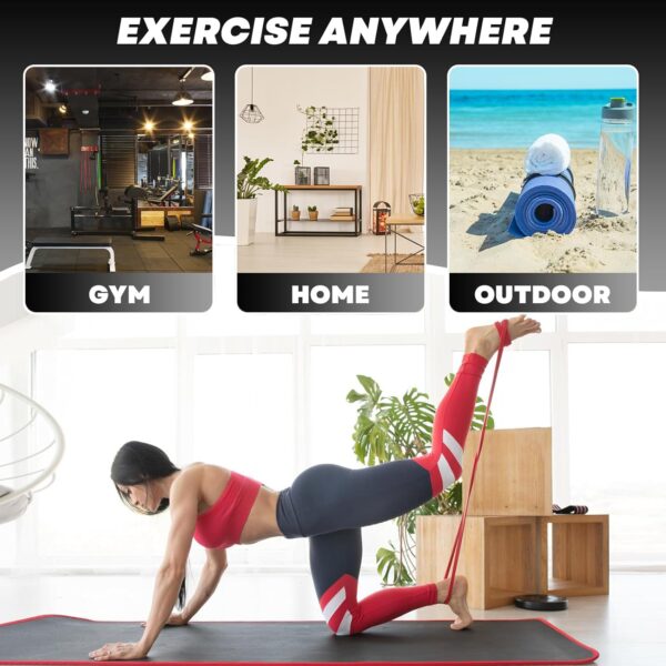 Resistance Bands, Pull Up Assistance Bands, Exercise Workout Bands for Men and Women, Resistance Band Set for Working Out, Physical Therapy, Muscle Training, Home Workouts - Image 4