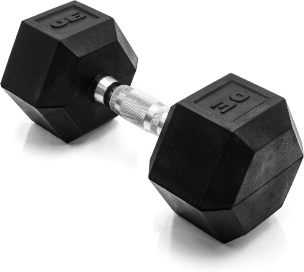 CAP Barbell 30 LB Coated Hex Dumbbell Weight, New Edition