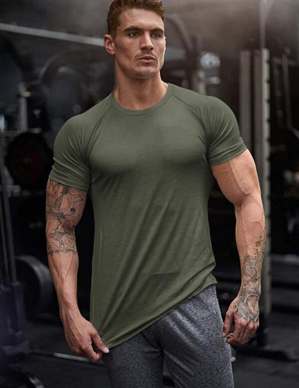 COOFANDY Men's 3 Pack Workout T Shirts Short Sleeve Gym Bodybuilding Muscle Shirt Base Layer Fitness Tee Tops - Image 2