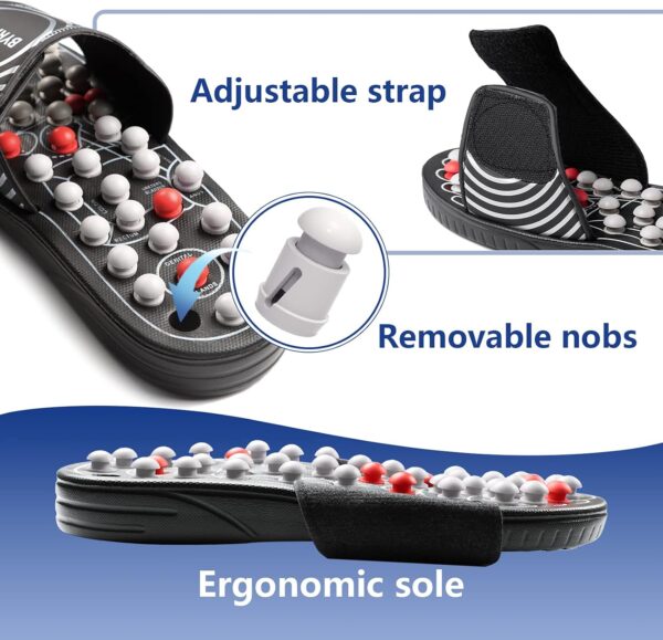 BYRIVER Tension Fatigue Relief Massager, Circulation Slippers Sandals, Foot Health Care Products Holistic Gift for Men Women Mom Dad, Muscle Relaxer Trigger Point Massage Tool (XL) - Image 4