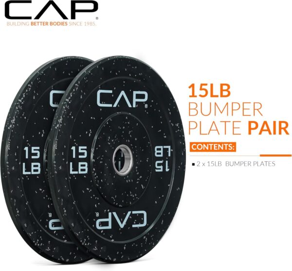 CAP Barbell Rubber Olympic Bumper Plate | Multiple Options/Colors - Image 2