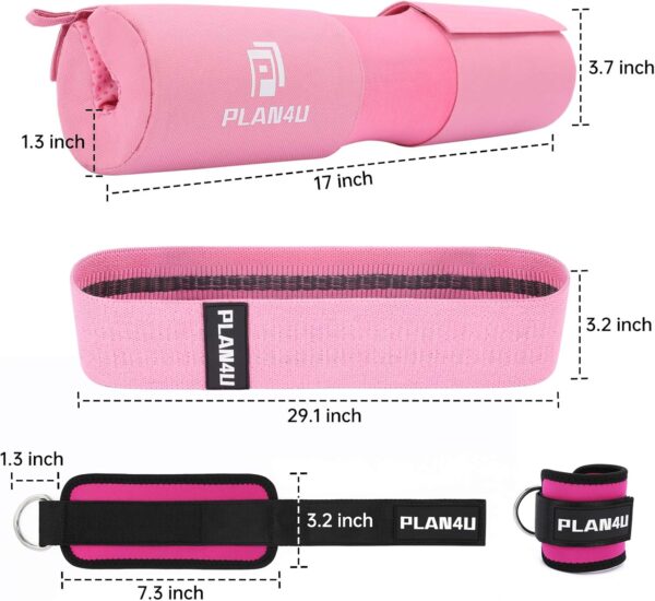 Barbell Pad Set for Squat Hip Thrusts, Upgraded Workout Foam Weight Lifting Bar Cushion Shoulder Neck Support with Anti-slip Grain, Fits Standard Olympic Bars & Smith Machine - Image 5