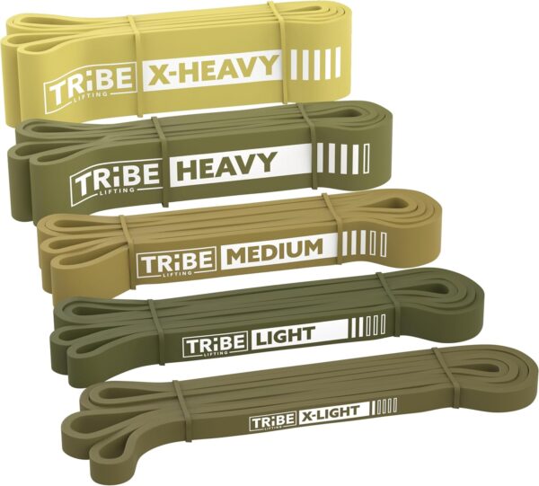 Long Resistance Bands for Working Out Men and Women - Set of 5 Pull-Up Bands, Rubber Handles and Door Anchor - Workout Bands Resistance for Men - Exercise Bands Resistance Bands Set