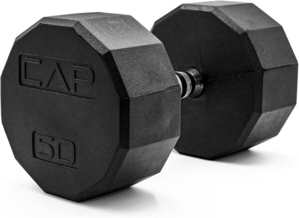 CAP Barbell 12-Sided Coated Dumbbell, 50 LB