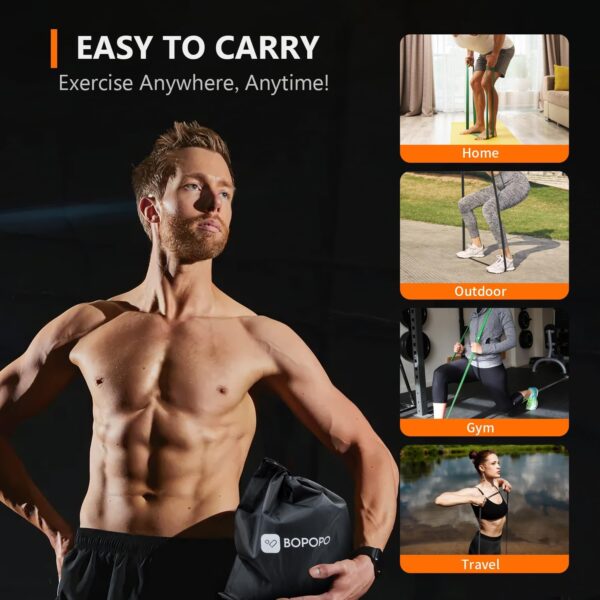 Resistance Bands, Resistance Bands for Working Out, Pull Up Assistance Bands Set for Men & Women, Exercise Bands for Home Workouts, Body Stretching, Physical Therapy, Muscle Training - Image 5