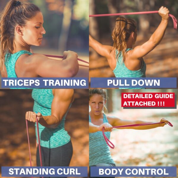LEZER Resistance Band, Pull Up Bands, Exercise Bands, Workout Bands, Elastic Bands, Home Gym Fitness, Stretching, Physical Therapy, Training, Yoga, with Instruction - Image 6