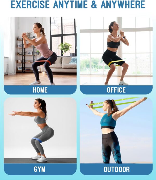 Resistance Bands for Working Out, Exercise Bands with 5 Resistance Levels, Natural Latex Resistance Bands Designed for Home Fitness, Strength Training and Flexibility Exercises - Image 7
