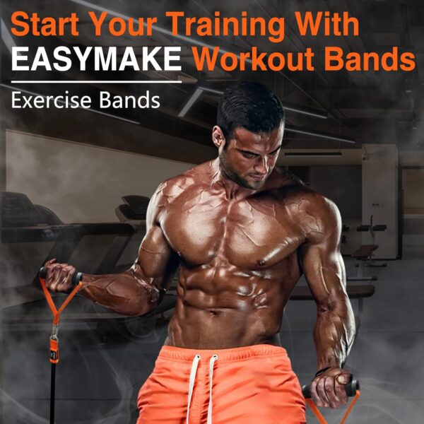 Resistance Bands,Heavy Exercise Bands with Handles, Door Anchor, Legs Ankle Straps, 300/240/360LBS Workout Bands for Men and Women Fitness, Heavy Resistance Training, Home Workout Set - Image 5