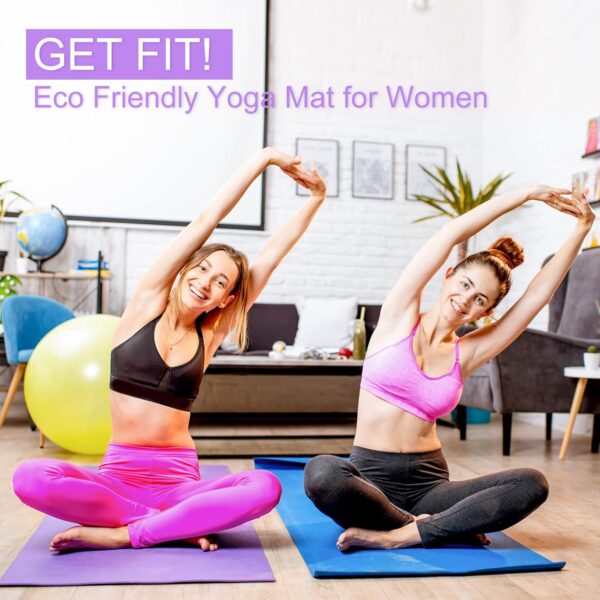 Funtery 16 Pcs Thick Yoga Mat Bulk, 68'' x 24'' x 3mm Exercise Workout Mat Non Slip Fitness Yoga Pad for Women Gym Home Yoga Pilates, Easy to Clean, Durable - Image 4