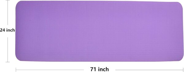 All Purpose 1/2-Inch Extra Thick High Density Anti-Tear Exercise Yoga Mat and Knee Pad with Carrying Strap, Multiple Colors - Image 5