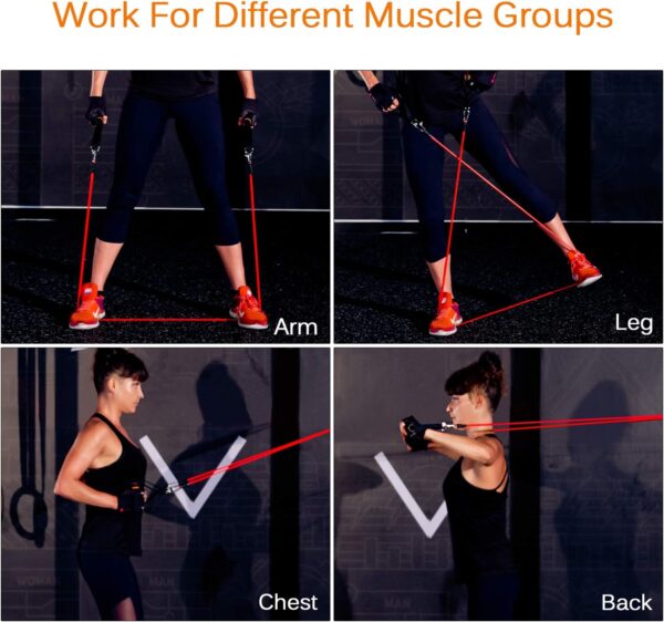 Exercise Bands Resistance Bands Set Strength Training Fitness Bands Workout Bands Resistance Elastic Bands for Exercise - Image 7