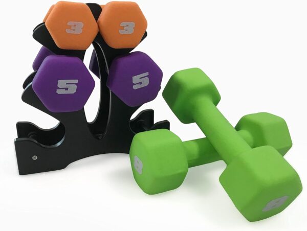 CAP Barbell 32 LB Set of Neoprene Dumbbells with Rack