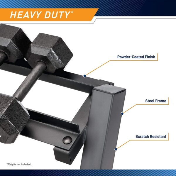 Marcy Weight Storage Organizer Racks for Dumbbells, Kettlebells, Weight Plates - Image 3