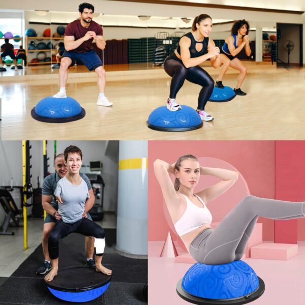 1500LBS Half Exercise Ball Trainer-Balance Ball | Core Ball for Exercise-Balance Ball Trainer,Therapy Ball,Full Body Medicine Workout and Yoga&Pilates - for Home Gym Workouts - Image 6