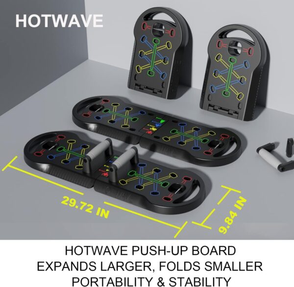 HOTWAVE Push Up Board Fitness, Portable Foldable 20 in 1 Push Up Bar at Home Gym, Pushup Handles for Floor. Professional Strength Training Equipment For Man and Women,Patent Pending - Image 5