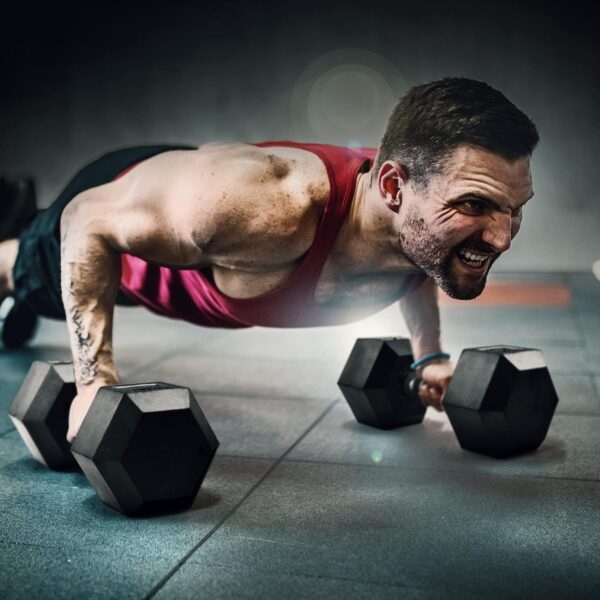 Yes4All Rubber Grip Encased Hex Dumbbells – Hand Weights With Anti-Slip 5-50 LBS Single - Image 7
