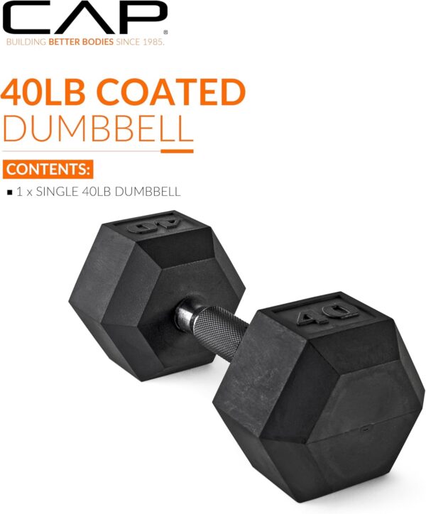 CAP Barbell Coated Hex Dumbbell Weight | Multiple Options - Image 2