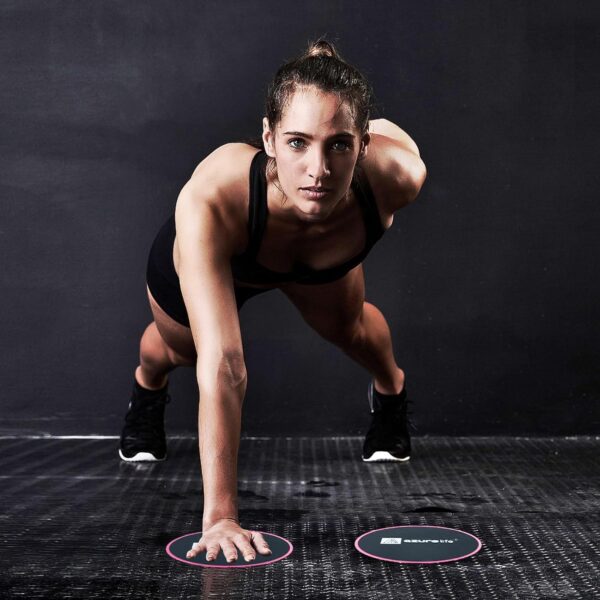 Exercise Core Sliders, Dual Sided Exercise Gliding Discs Use on Carpet or Hardwood Floors, Light and Portable, Perfect for Abdominal&Core Workouts - Image 3