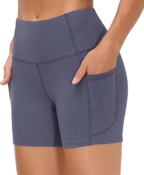 THE GYM PEOPLE High Waist Yoga Shorts for Women's - Image 2