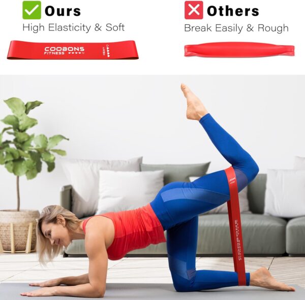 Resistance Bands for Working Out, Exercise Bands for Women & Men, Latex Elastic Bands for Yoga, Pilates, Rehab, Fitness and Home Workout, Strength Bands for Booty - Image 7