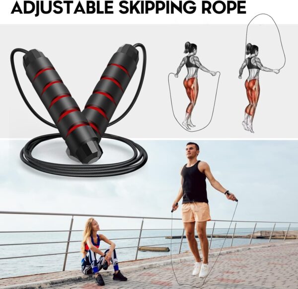 Resistance Bands Set 17pcs, Resistance Band, Exercise Bands Fitness Workout with Wide Handles, Door Anchor, Steel Clasp, Carry Bag, Ankle Straps for Home Gym Outdoor Travel (23PCS-Colour) - Image 4