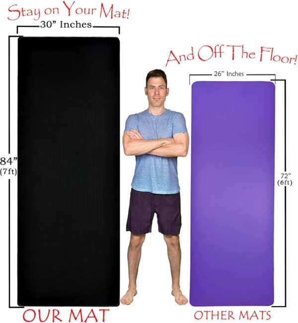 Tatago Extra Large Yoga Mat Thick Extra Wide and Long. Premium 7 Foot XL Yoga Mat for Men & Women That Also Makes a Great Stretching Mat- Wonderful Big Yoga Mat or Workout Mat for Men & Women! (84 x 30 x 1/4") - Image 7