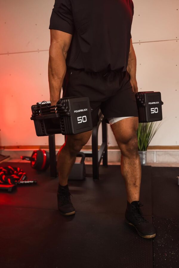 PowerBlock Pro 100 Adjustable Dumbbell, Sold As A Single Unit 5-100 lb Dumbbell – Durable Steel Build, Innovative Workout Equipment, All-in-One Dumbbell, Strength Training - Image 4