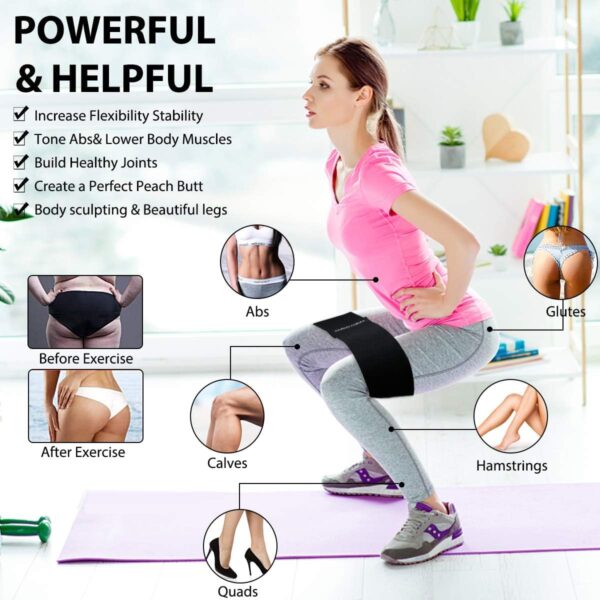 Resistance Bands for Working Out, Exercise Workout Bands for Women & Men, 3 Levels Elastic Stretch Bands for Exercise with Carry Bag for Physical Therapy, Home Fitness, Strength Training, Yoga - Image 5