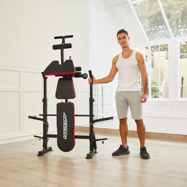 OPPSDECOR 660lbs 6 in 1 Weight Bench Set with Squat Rack Adjustable Workout Bench with Leg Developer Preacher Curl Rack Fitness Strength Training for Home Gym - Image 2