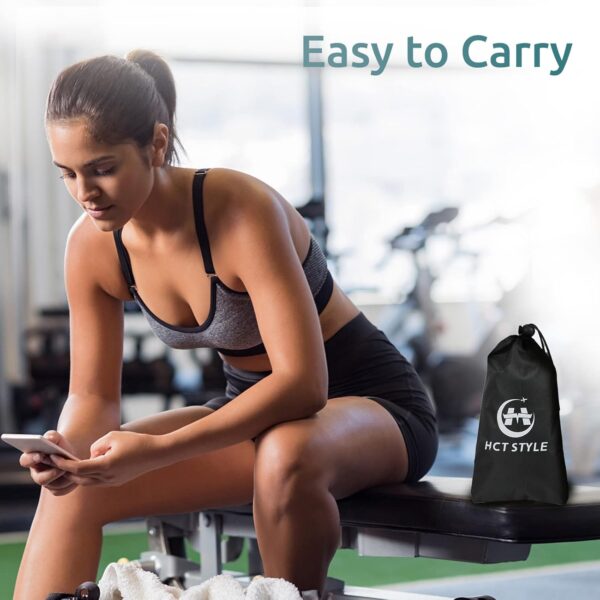 Exercise Bands Resistance Bands for Working Out Set 5 for Yoga Pilates,Elastic Workout Bands Fitness Bands Resistance Natural Latex with Exercise Instructions E Carry Bag - Image 7