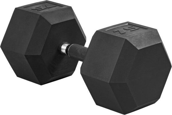 CAP Barbell Coated Dumbbell Weights with Padded Grip, Single, 75 Pounds