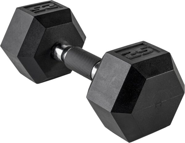 CAP Barbell Coated Dumbbell Weights with Padded Grip, Single, 25 LBS