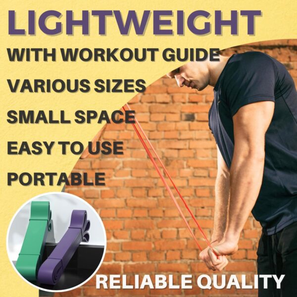 LEZER Resistance Band, Pull Up Bands, Exercise Bands, Workout Bands, Elastic Bands, Home Gym Fitness, Stretching, Physical Therapy, Training, Yoga, with Instruction - Image 5