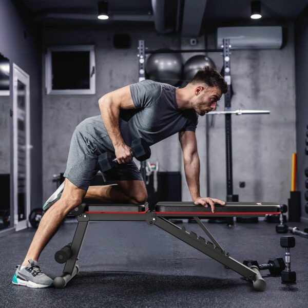 PASYOU Adjustable Weight Bench Full Body Workout Multi-Purpose Foldable Incline Decline Exercise Workout Bench for Home Gym - Image 2