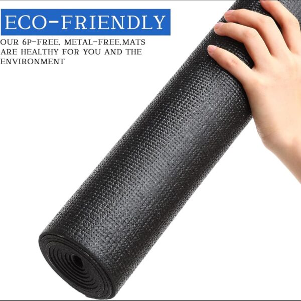 20 Pcs Yoga Mat Non Slip Fitness Exercise Mat Workout Mat with Strap for Women Gym Home Supplies, 72 x 24 Inch - Image 2